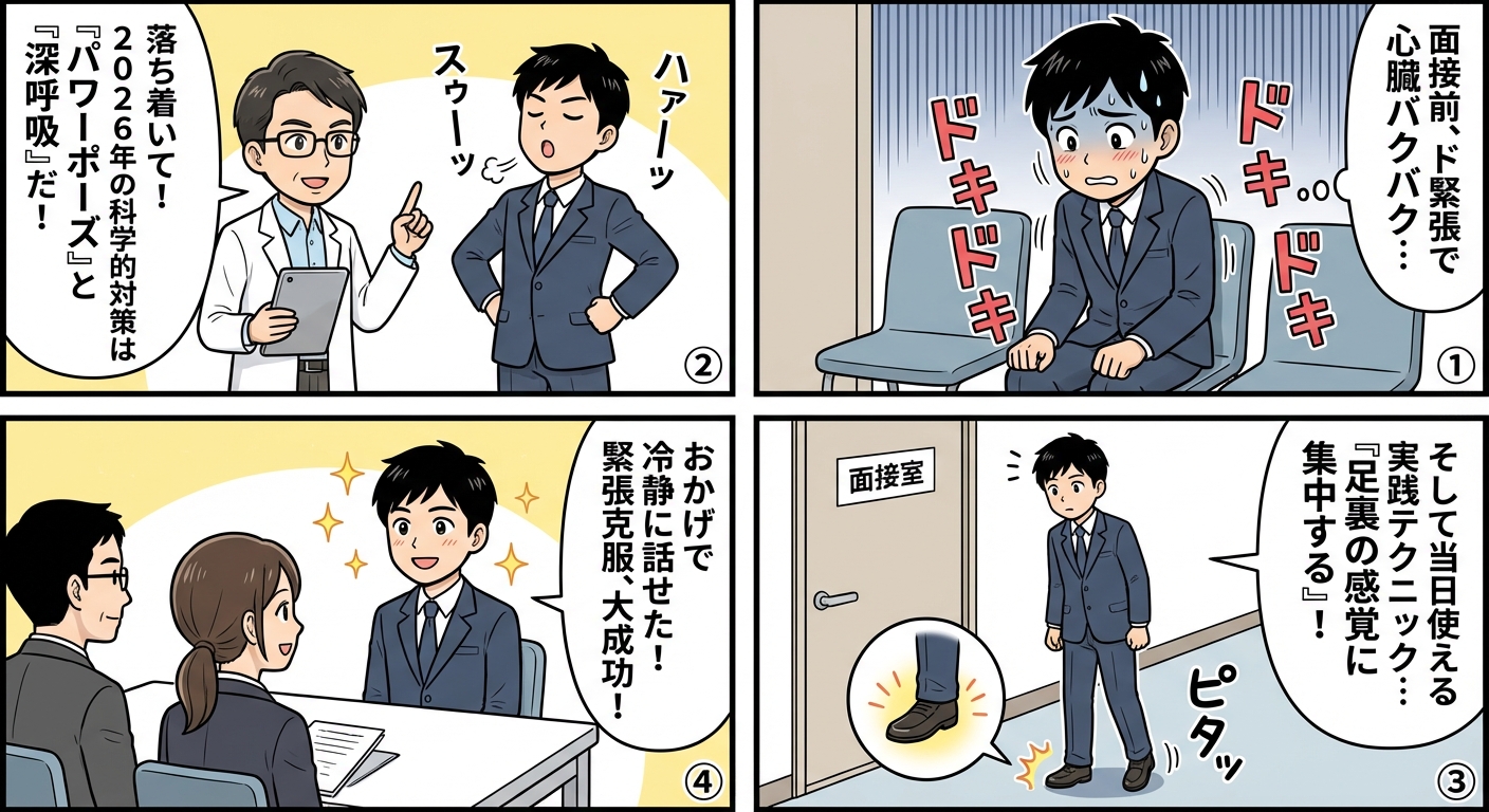 2026年最新版|面接の緊張を克服する科学的対策と当日使える実践テクニック