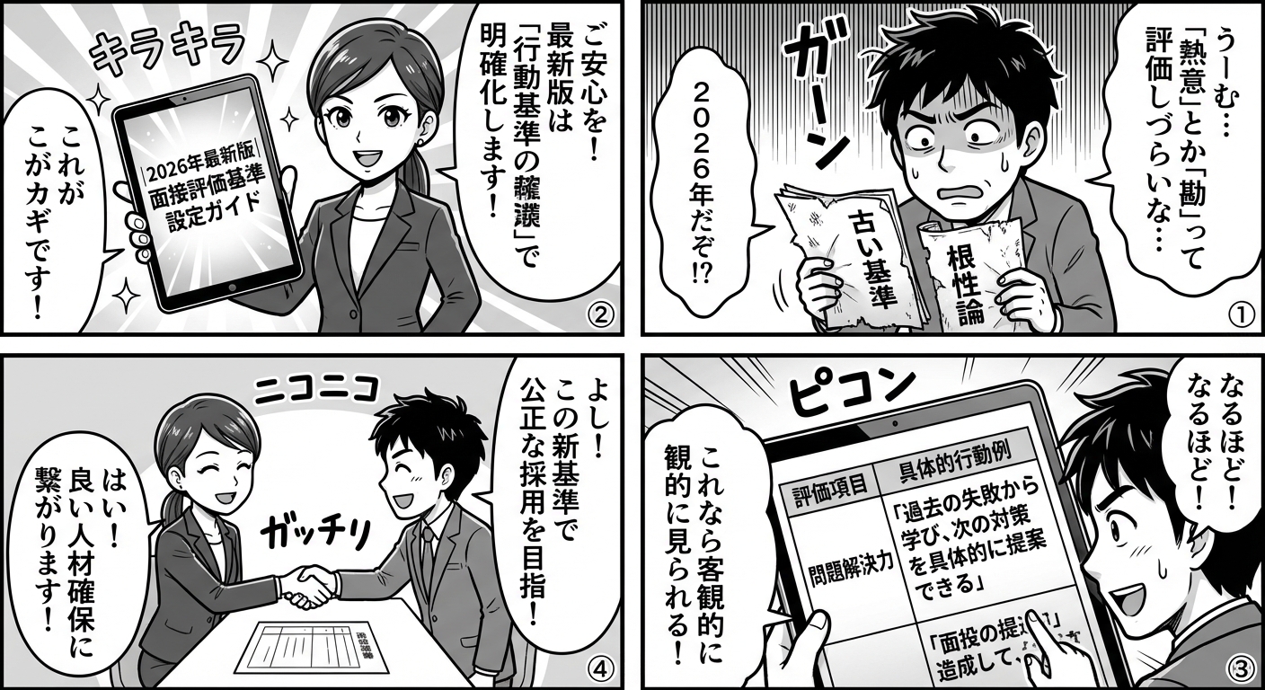 2026年最新版|面接評価基準の設定方法と評価項目の具体例