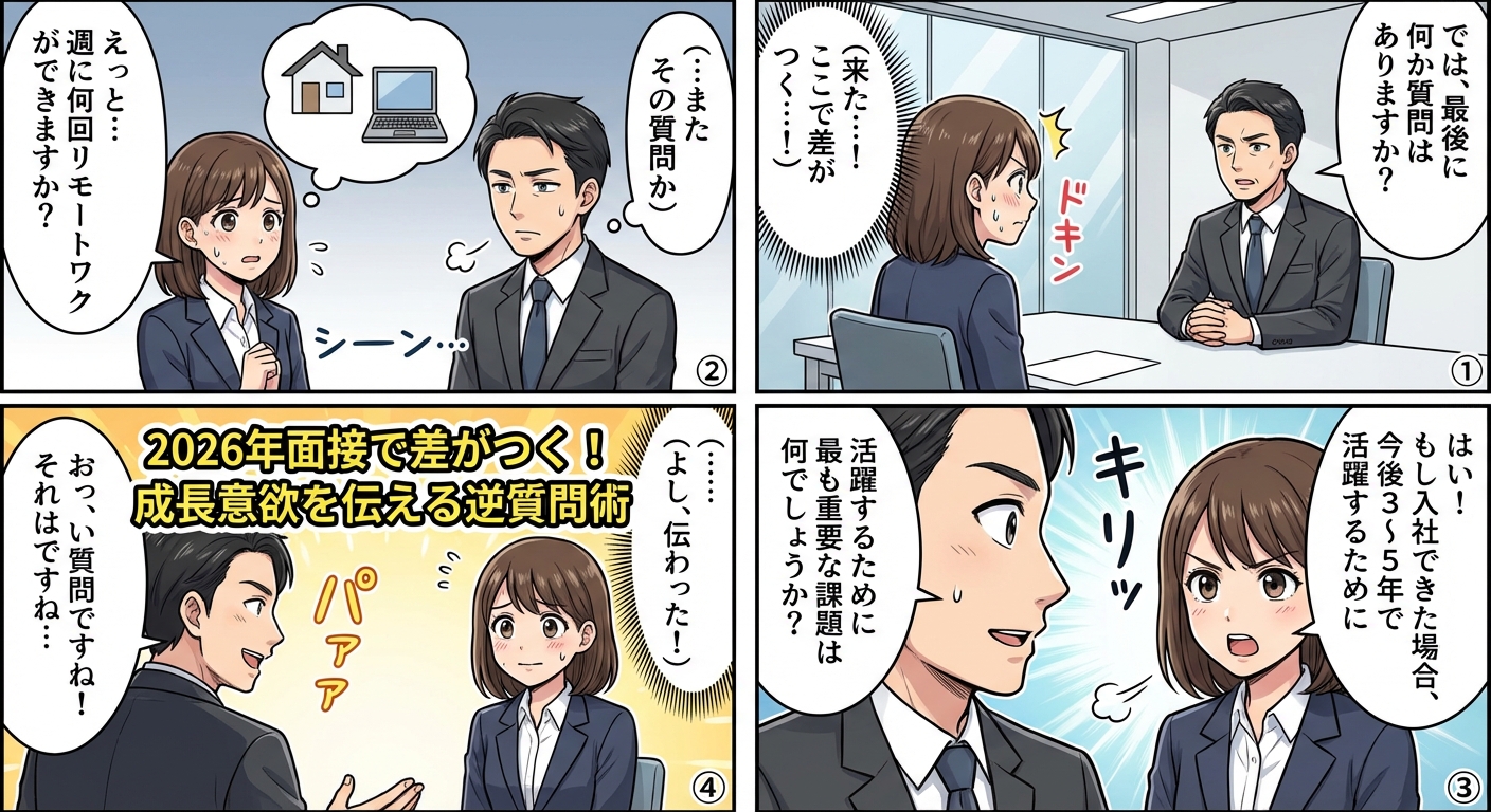 2026年面接で差がつく逆質問例|成長意欲を効果的に伝える質問術