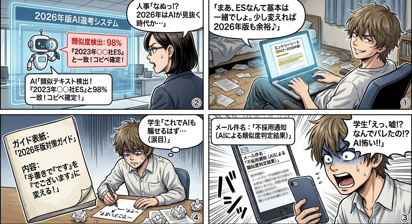 2026年最新版：ES使い回しがバレる仕組みと企業に見抜かれない対策完全ガイド