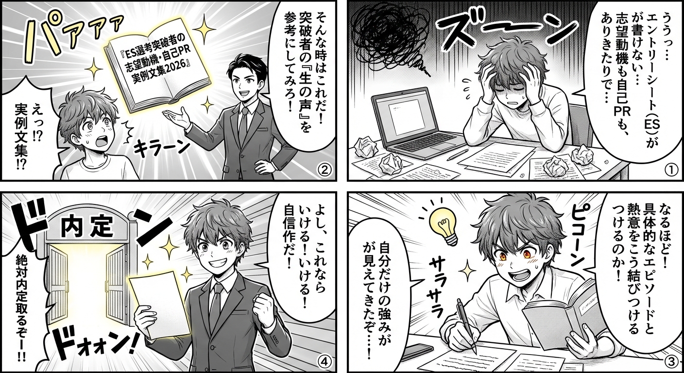 ES選考突破者の志望動機・自己PR実例文集2026