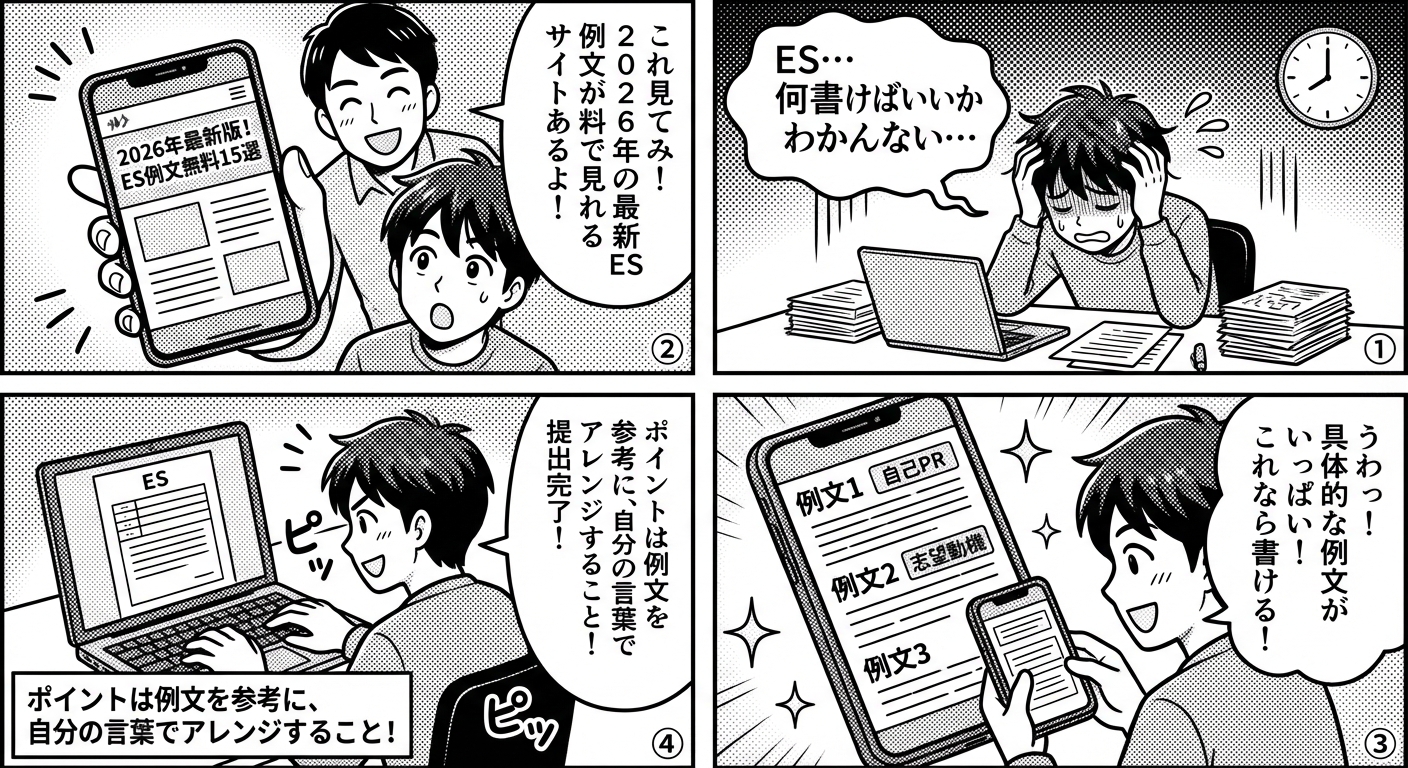 2026年最新版!ES例文が無料で見つかる就活サイト15選と効果的な活用法