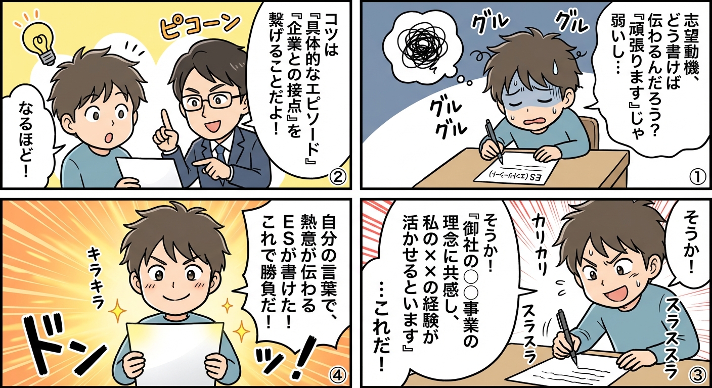 ES で志望度を効果的に伝える書き方のコツ