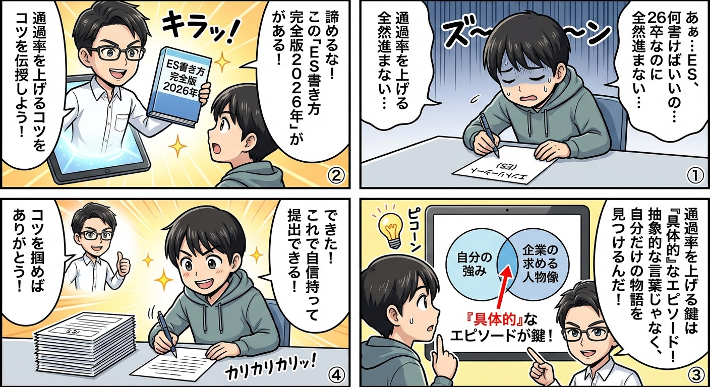 ES書き方完全版2026年|通過率を上げる書き方とコツを徹底解説