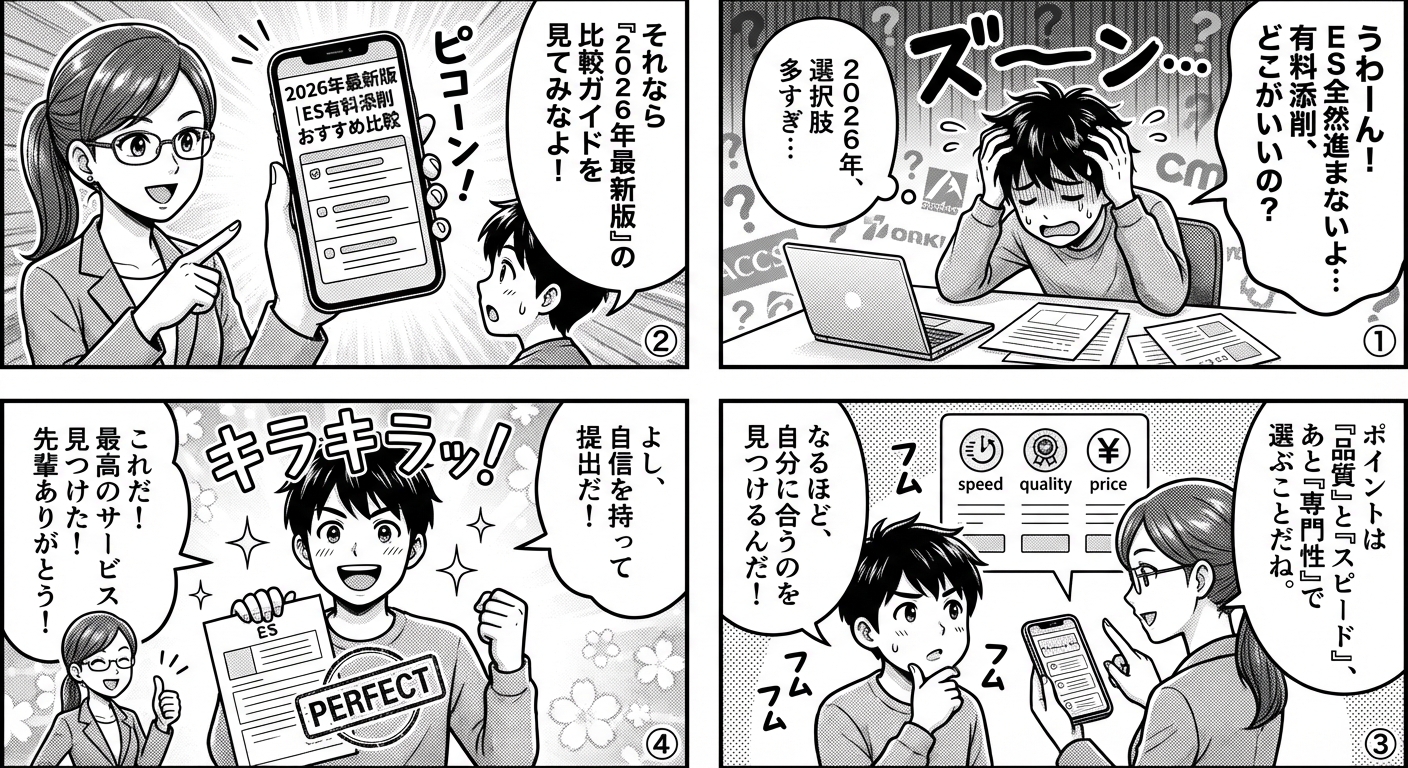 2026年最新版|ES有料添削サービスおすすめ比較と選び方のポイント