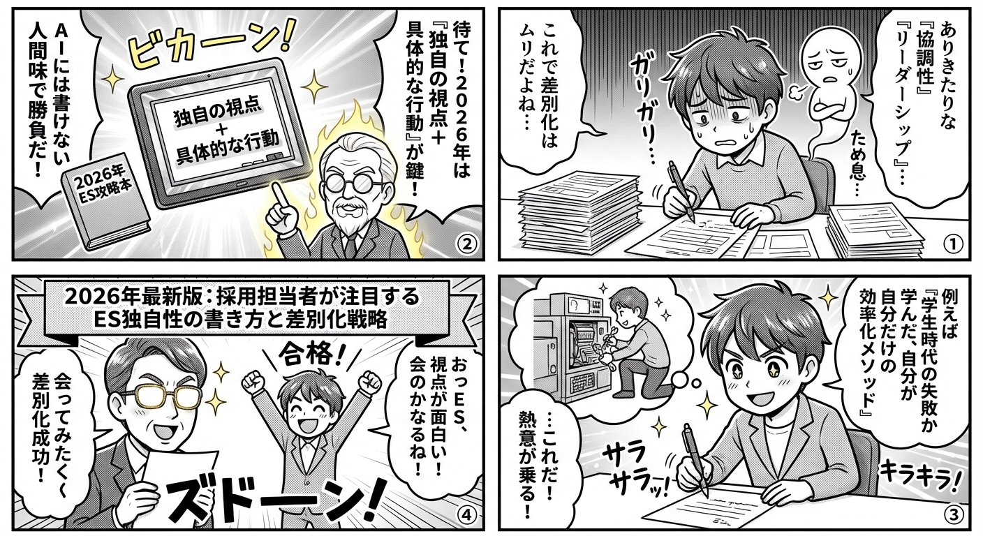 2026年最新版：採用担当者が注目するES独自性の書き方と差別化戦略