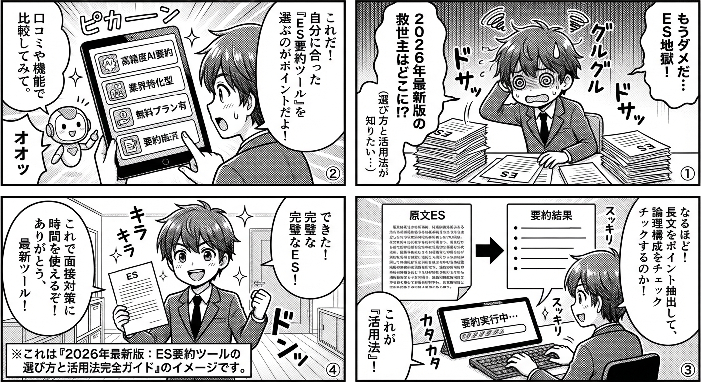 2026年最新版：ES要約ツールの選び方と活用法完全ガイド