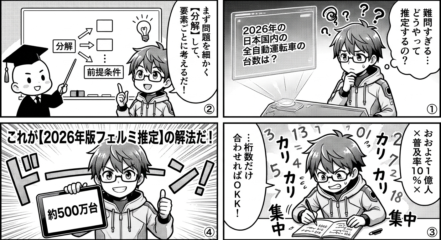 2026年版フェルミ推定の解法手順を完全解説