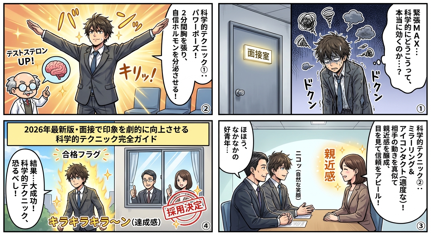 2026年最新版・面接で印象を劇的に向上させる科学的テクニック完全ガイド