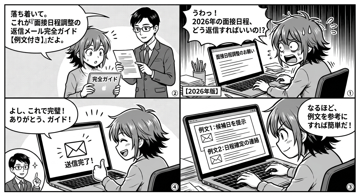 2026年版|面接日程調整の返信メール完全ガイド【例文付き】