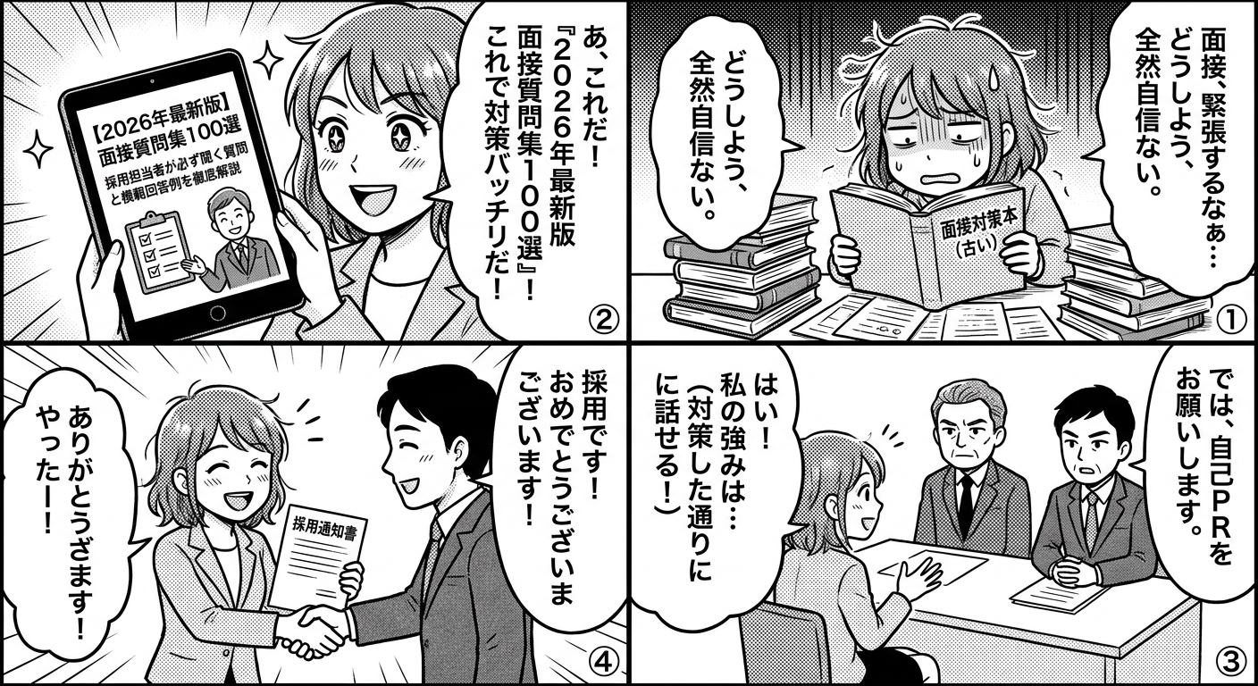 【2026年最新版】面接質問集100選|採用担当者が必ず聞く質問と模範回答例を徹底解説
