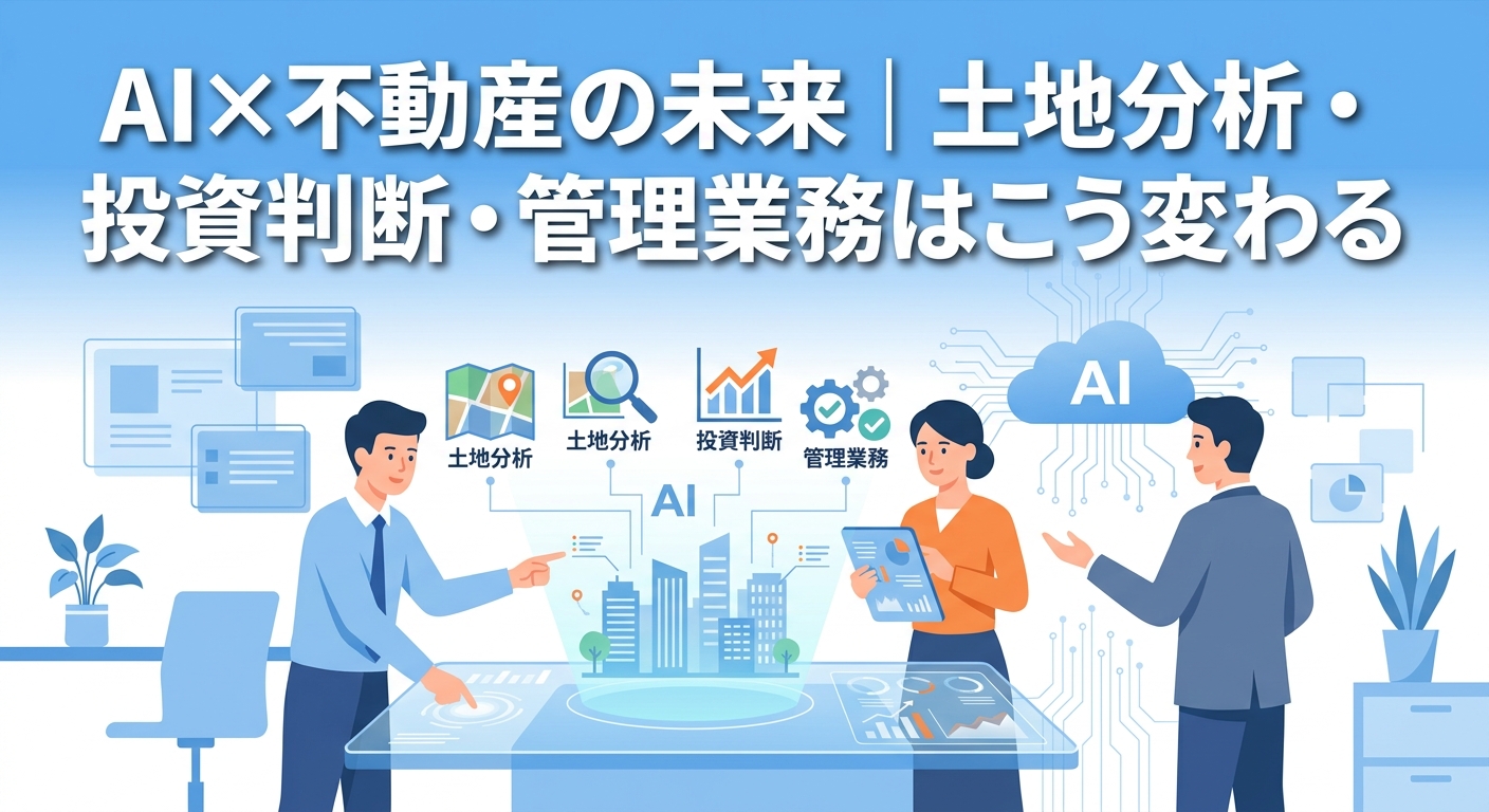 AI×不動産の未来|土地分析・投資判断・管理業務はこう変わる