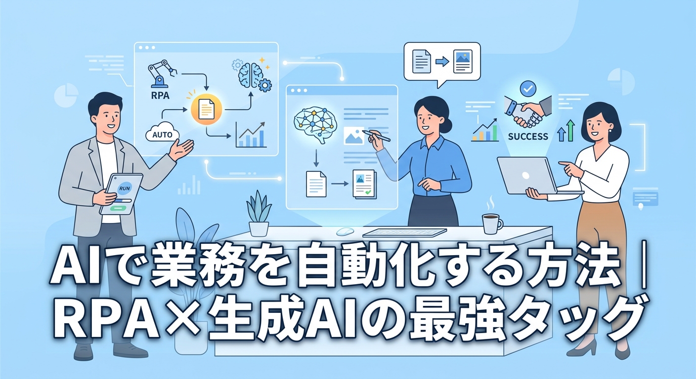 AIで業務を自動化する方法|RPA×生成AIの最強タッグ