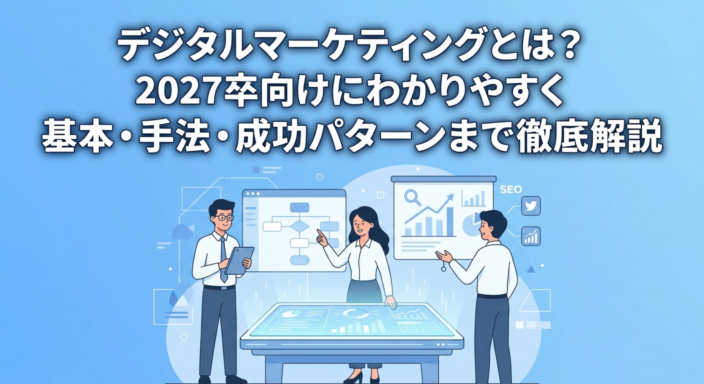 デジタルマーケティングとは?2027卒向けにわかりやすく基本・手法・成功パターンまで徹底解説