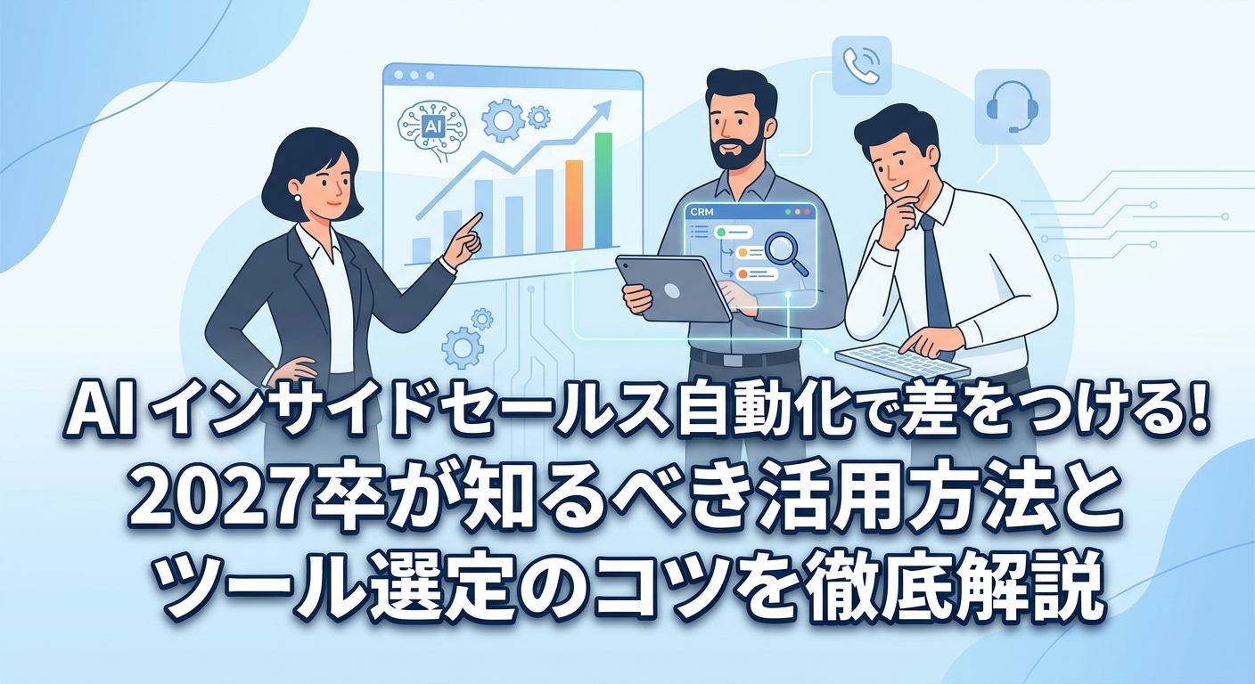 AIインサイドセールス自動化で差をつける！2027卒が知るべき活用方法とツール選定のコツを徹底解説