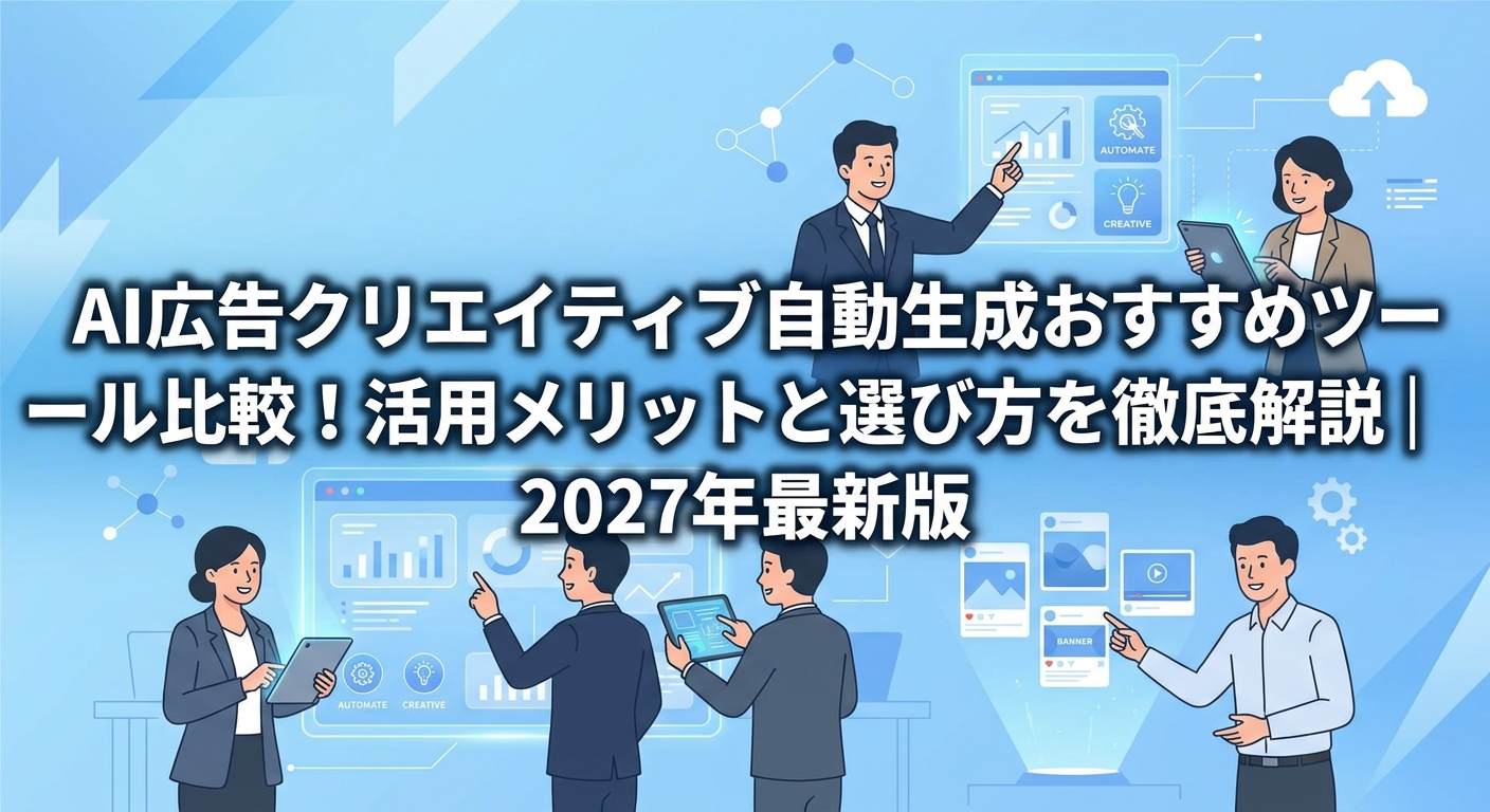 AI広告クリエイティブ自動生成おすすめツール比較!活用メリットと選び方を徹底解説|2027年最新版