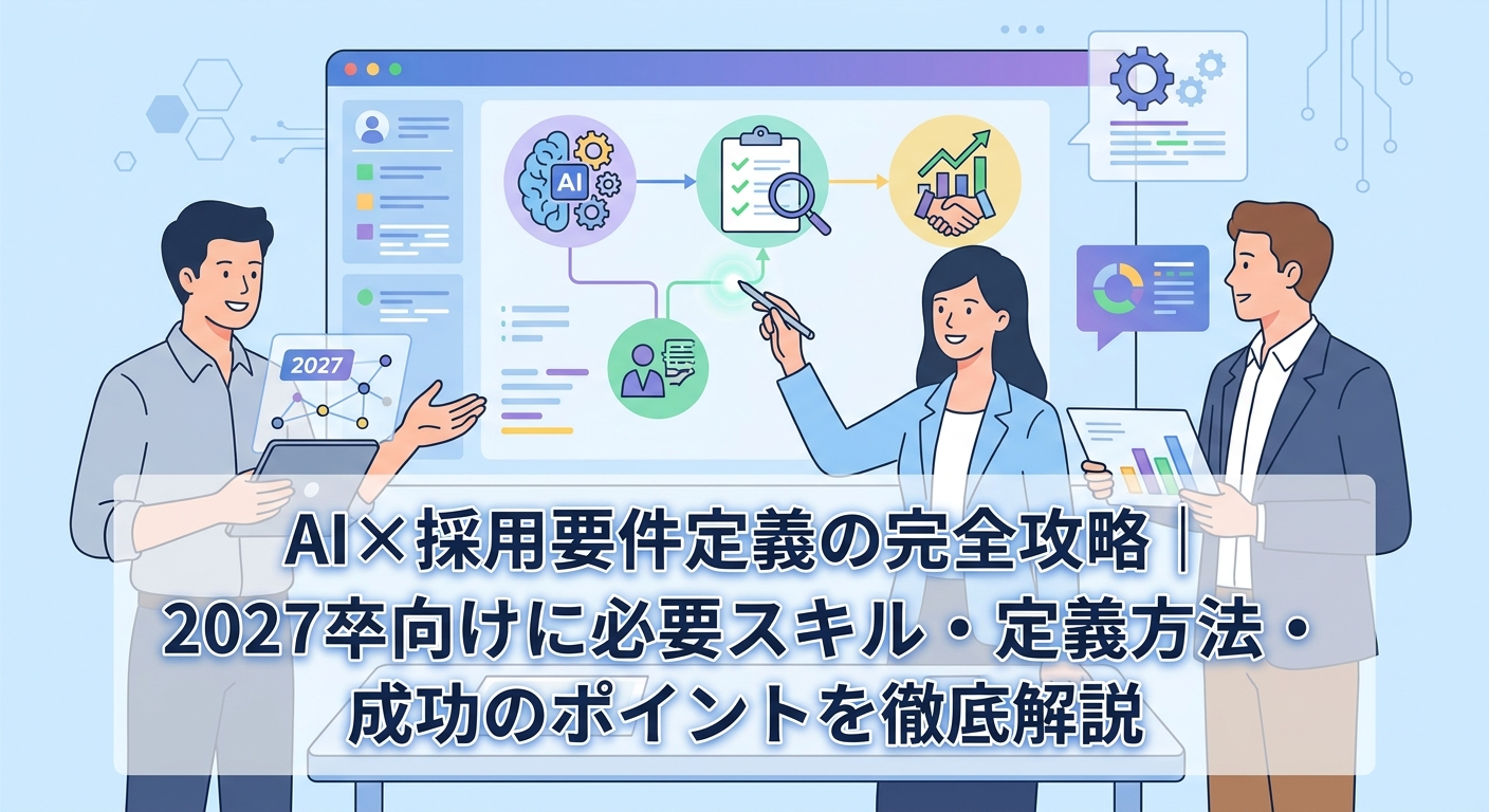 AI×採用要件定義の完全攻略|2027卒向けに必要スキル・定義方法・成功のポイントを徹底解説