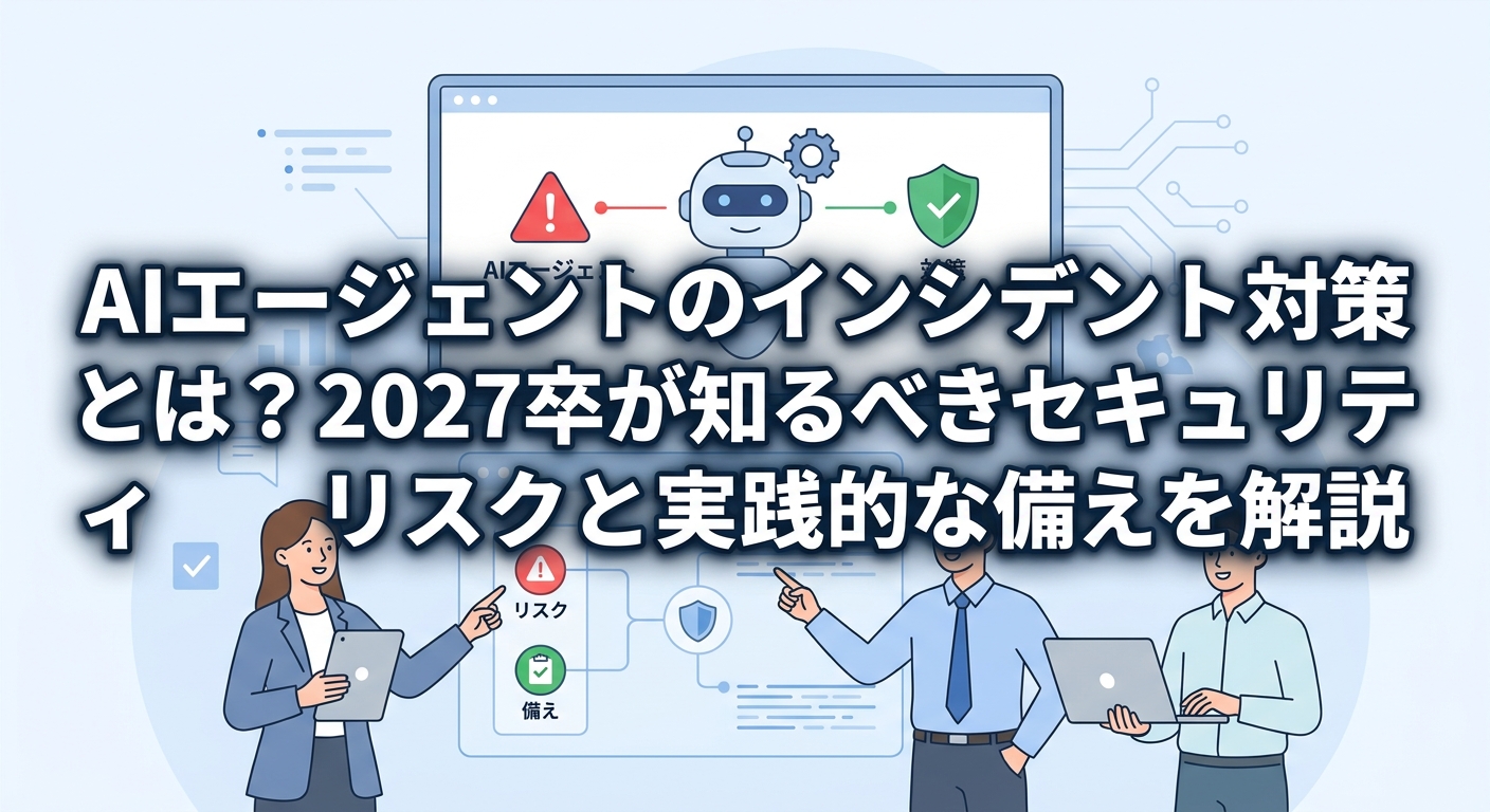 AIエージェントのインシデント対策とは?2027卒が知るべきセキュリティリスクと実践的な備えを解説