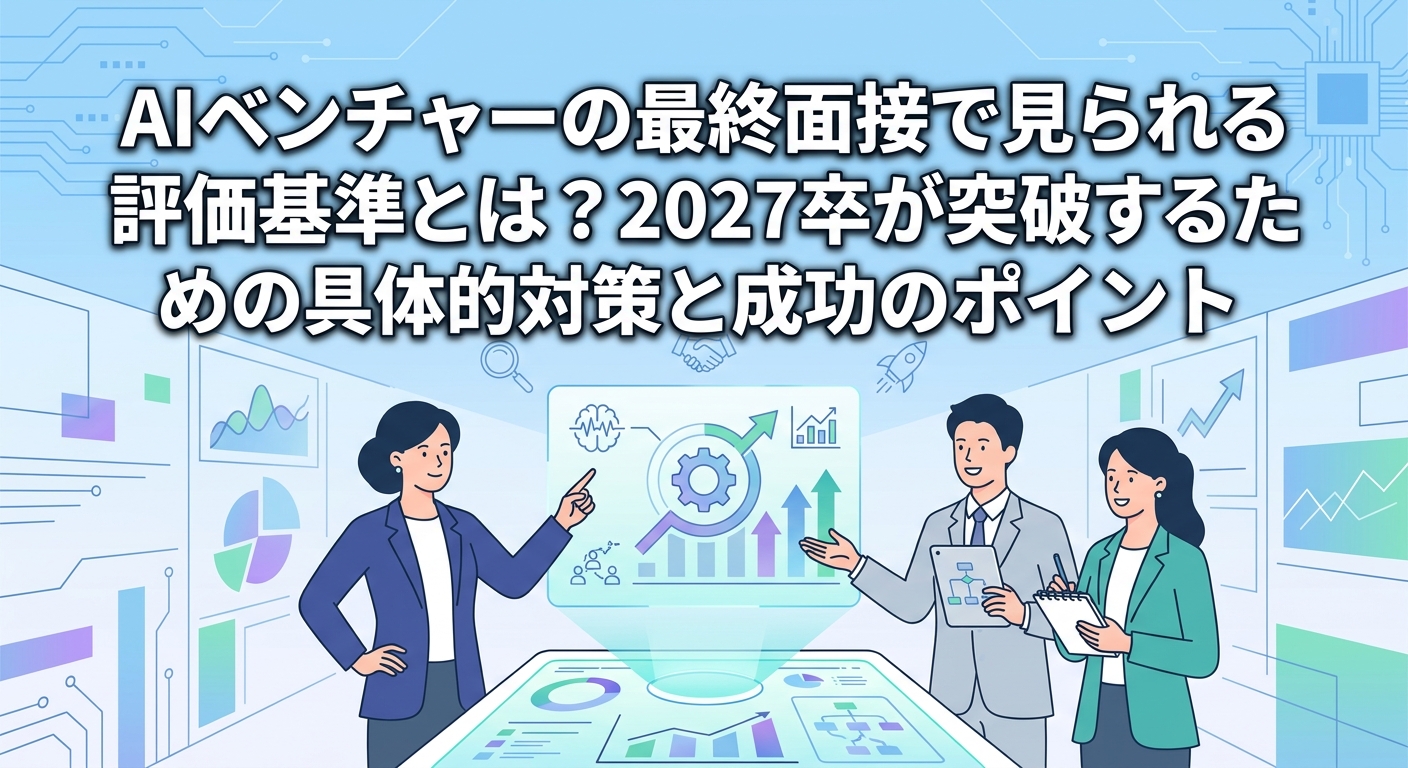 AIベンチャーの最終面接で見られる評価基準とは?2027卒が突破するための具体的対策と成功のポイント
