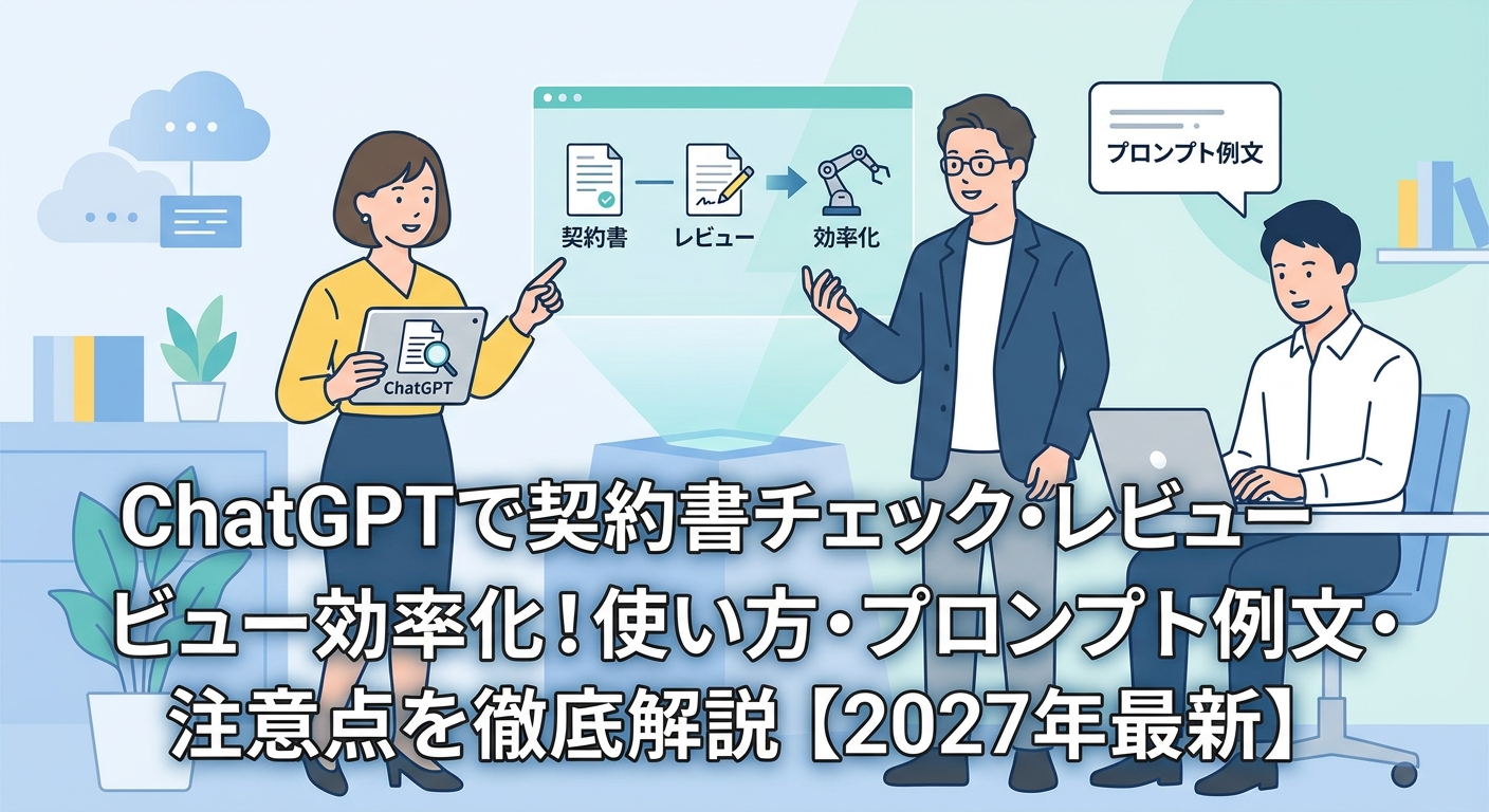 ChatGPTで契約書チェック・レビューを効率化!使い方・プロンプト例文・注意点を徹底解説【2027年最新】