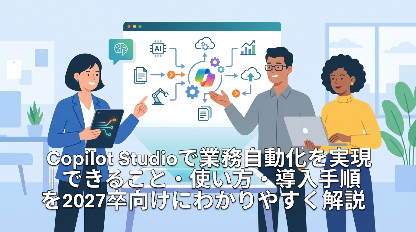 Copilot Studioで業務自動化を実現｜できること・使い方・導入手順を2027卒向けにわかりやすく解説