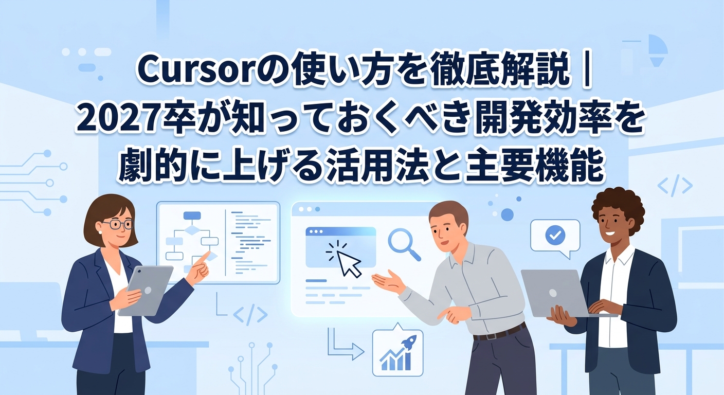 Cursorの使い方を徹底解説|2027卒が知っておくべき開発効率を劇的に上げる活用法と主要機能