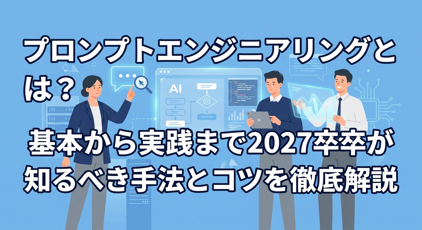 プロンプトエンジニアリングとは？基本から実践まで2027卒が知るべき手法とコツを徹底解説