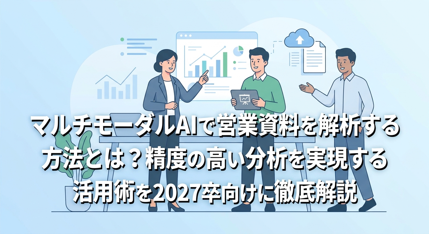 マルチモーダルAIで営業資料を解析する方法とは？精度の高い分析を実現する活用術を2027卒向けに徹底解説