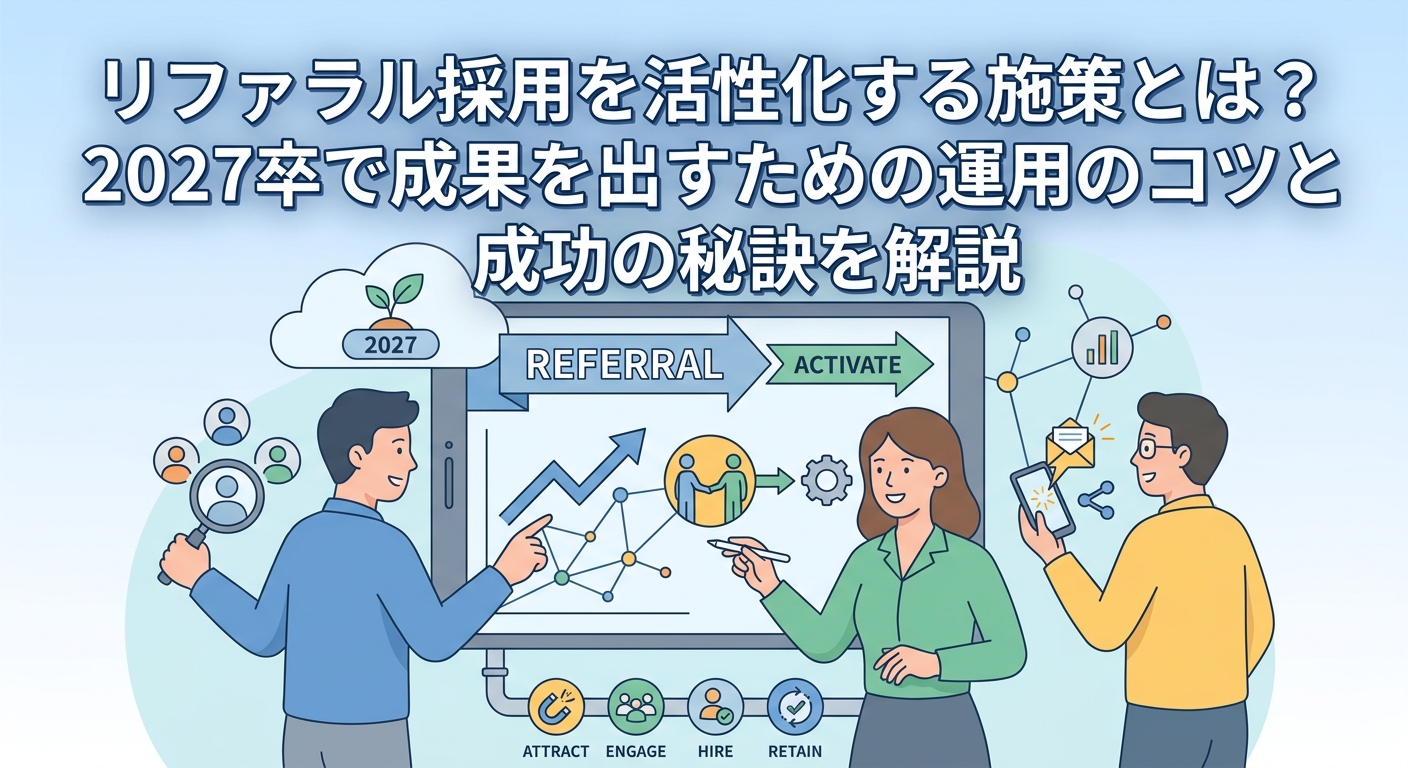リファラル採用を活性化する施策とは？2027卒で成果を出すための運用のコツと成功の秘訣を解説