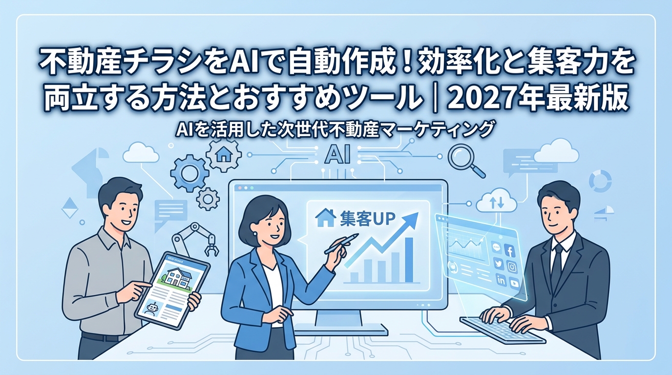 不動産チラシをAIで自動作成！効率化と集客力を両立する方法とおすすめツール｜2027年最新版