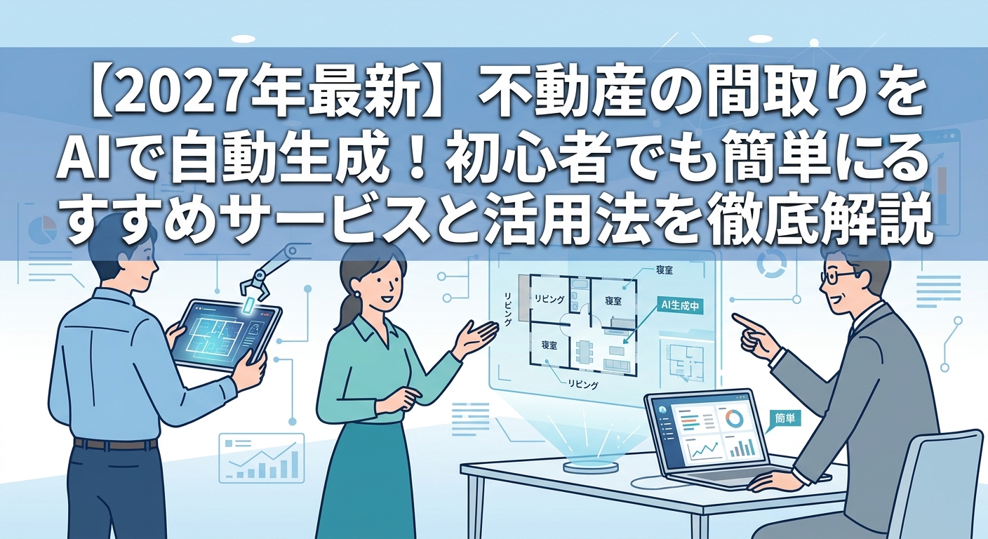 【2027年最新】不動産の間取りをAIで自動生成！初心者でも簡単に使えるおすすめサービスと活用法を徹底解説