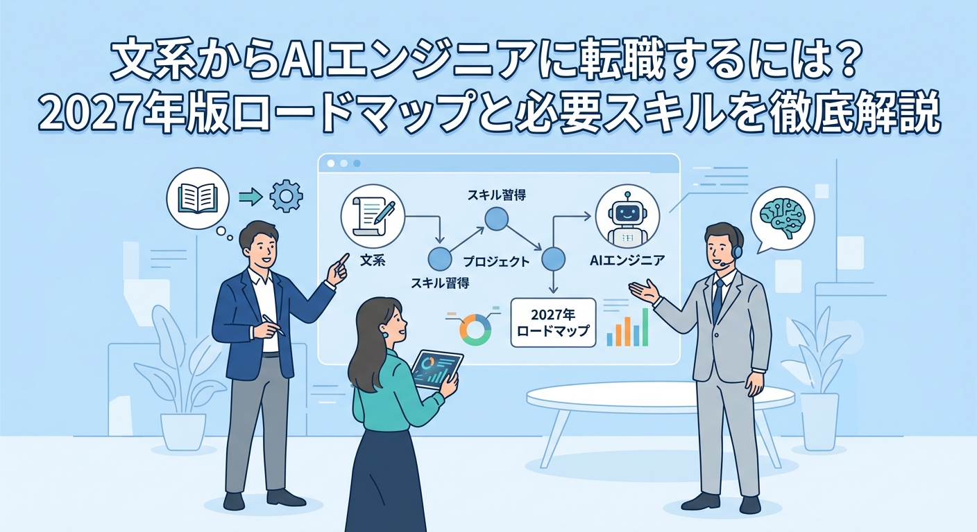 文系からAIエンジニアに転職するには?2027年版ロードマップと必要スキルを徹底解説