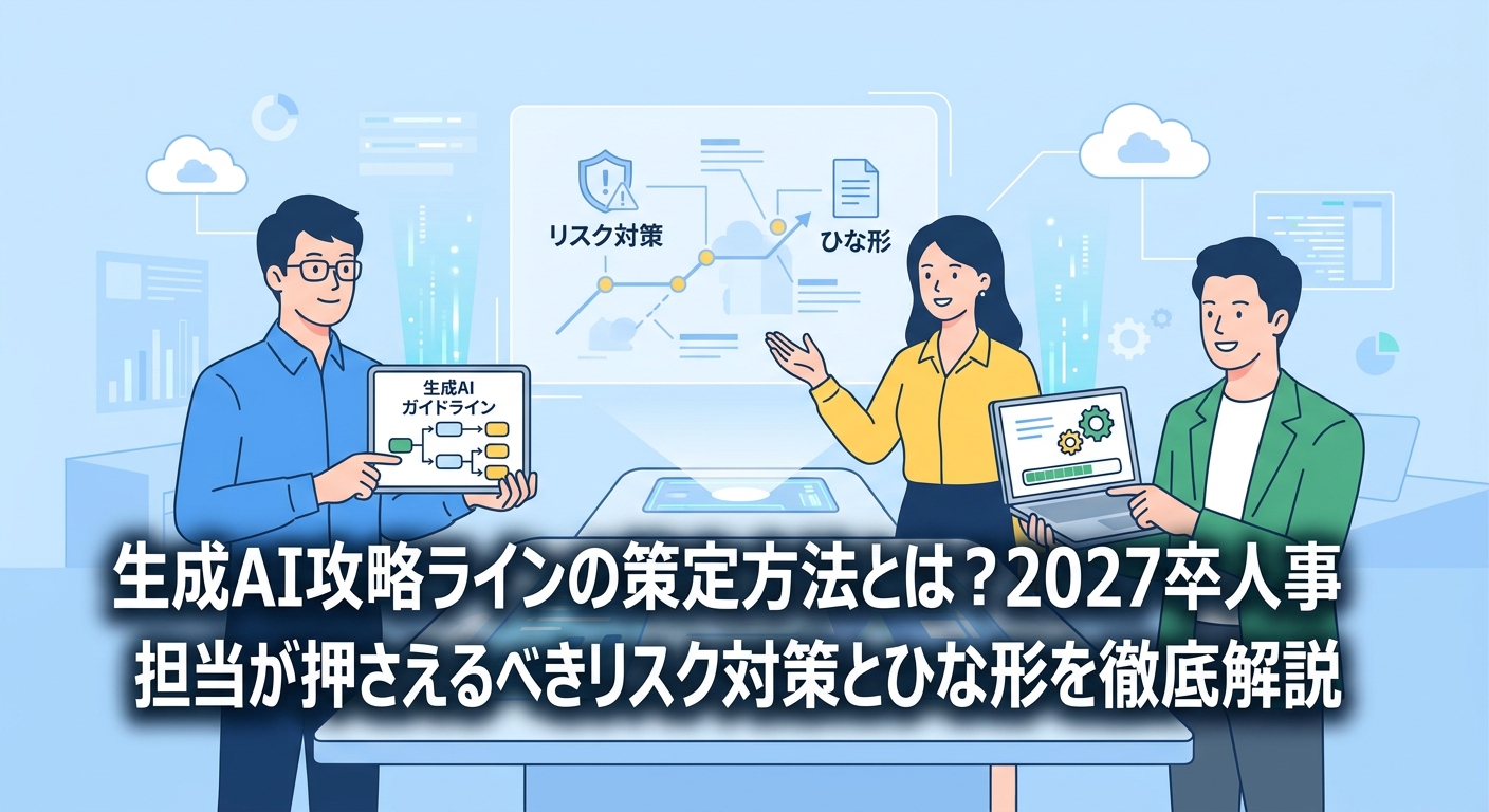 生成AI攻略ラインの策定方法とは？2027卒人事担当が押さえるべきリスク対策とひな形を徹底解説