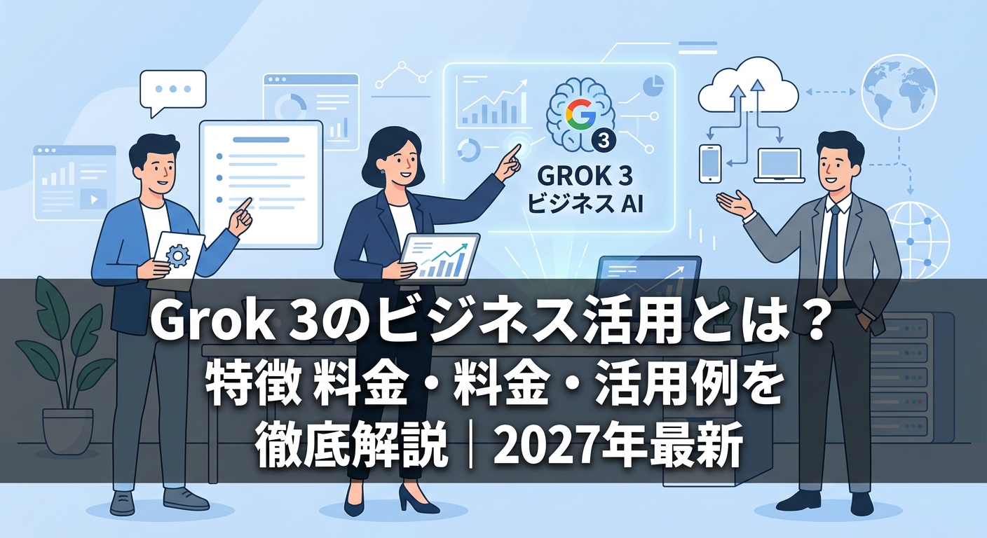 Grok 3のビジネス活用とは?特徴・料金・活用例を徹底解説|2027年最新
