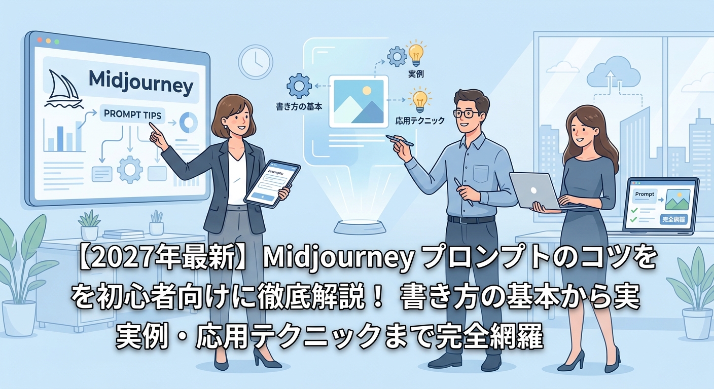 【2027年最新】Midjourneyプロンプトのコツを初心者向けに徹底解説！書き方の基本から実例・応用テクニックまで完全網羅