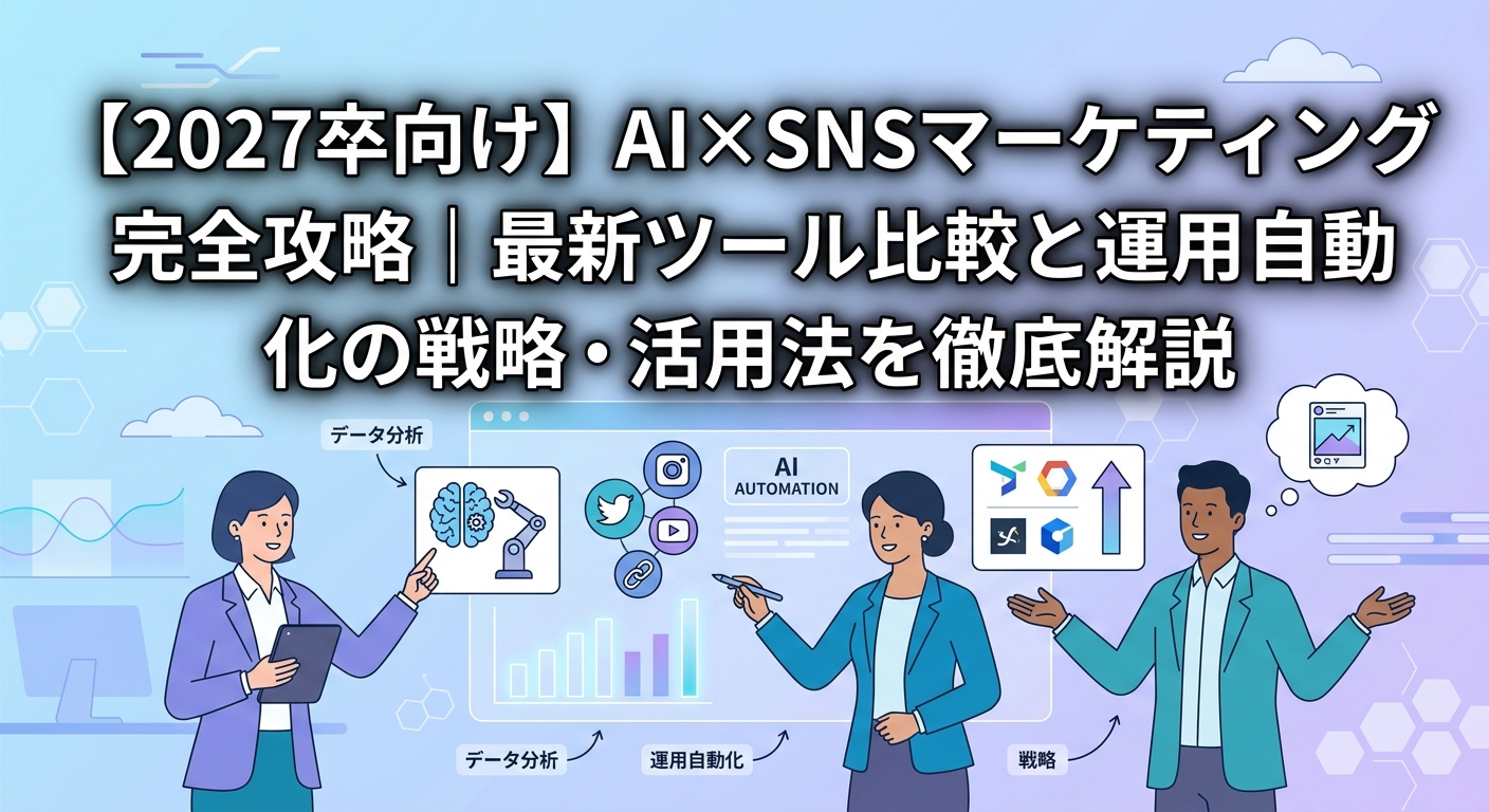 【2027卒向け】AI×SNSマーケティング完全攻略|最新ツール比較と運用自動化の戦略・活用法を徹底解説
