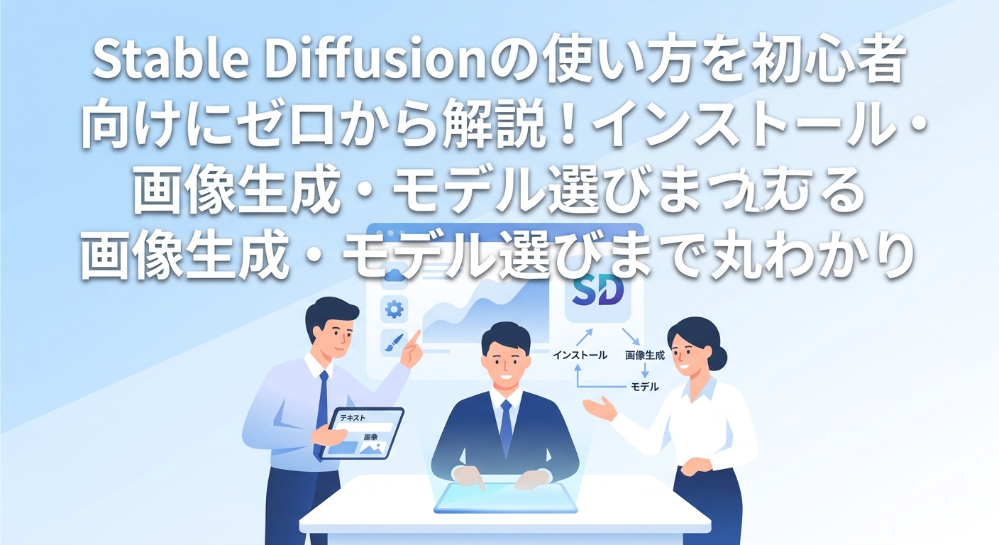 Stable Diffusionの使い方を初心者向けにゼロから解説！インストール・画像生成・モデル選びまで丸わかり