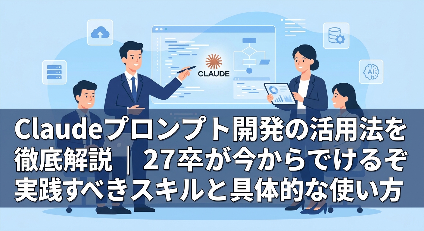 Claude プロンプト開発の活用法を徹底解説｜27卒が今から実践すべきスキルと具体的な使い方