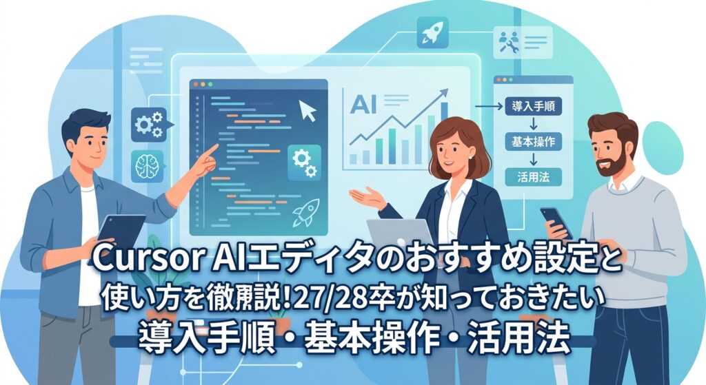 Cursor AIエディタのおすすめ設定と使い方を徹底解説！27/28卒が知っておきたい導入手順・基本操作・活用法