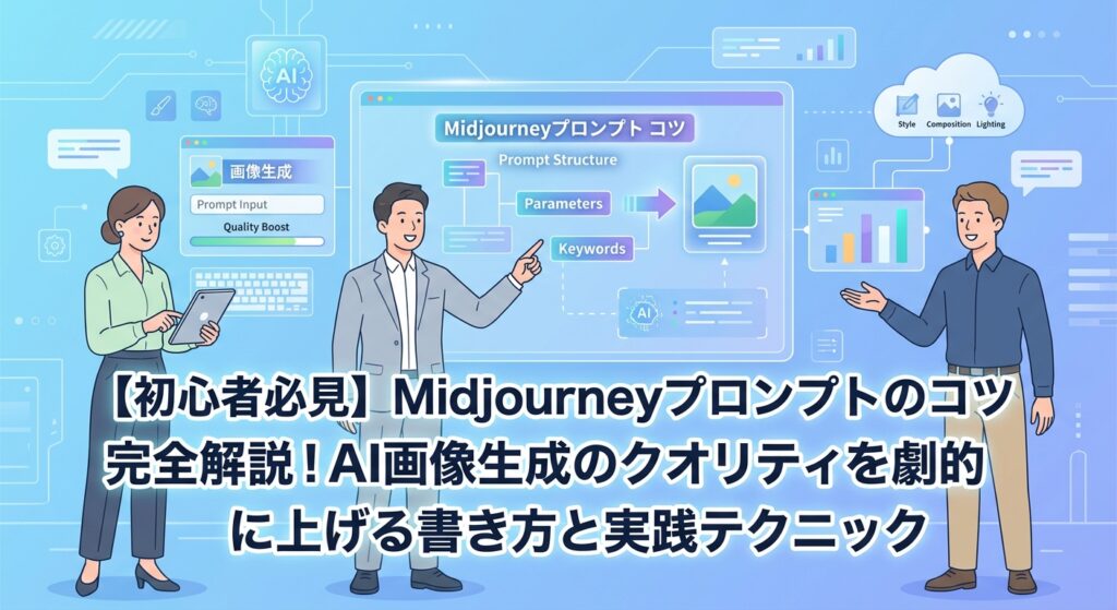 【初心者必見】Midjourneyプロンプトのコツ完全解説！AI画像生成のクオリティを劇的に上げる書き方と実践テクニック