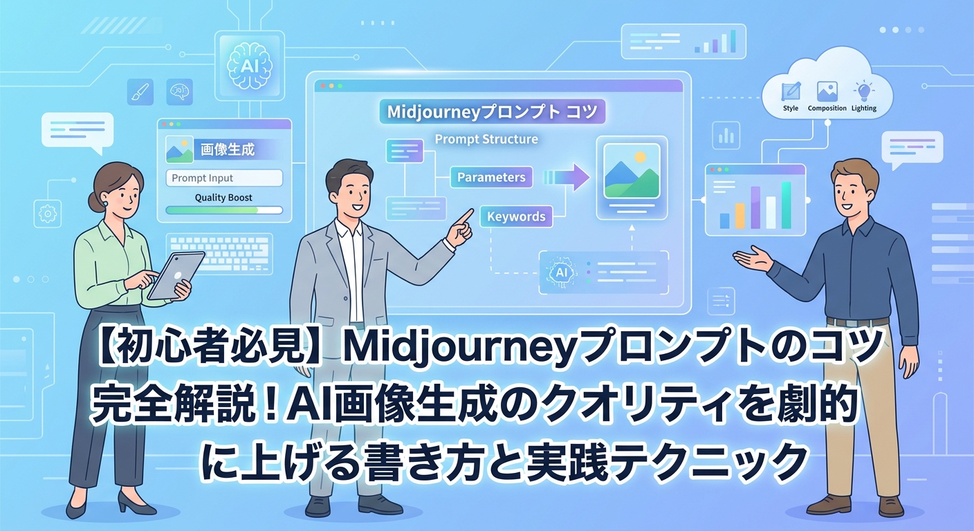 【初心者必見】Midjourneyプロンプトのコツ完全解説!AI画像生成のクオリティを劇的に上げる書き方と実践テクニック