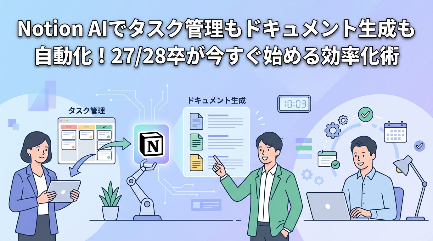 Notion AIでタスク管理もドキュメント生成も自動化！27/28卒が今すぐ始める効率化術