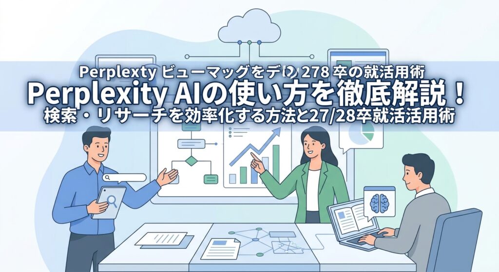 Perplexity AIの使い方を徹底解説！検索・リサーチを効率化する方法と27/28卒の就活活用術