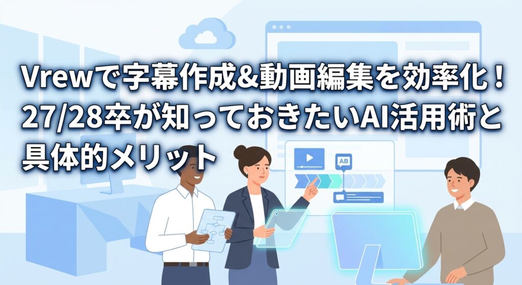 Vrewで字幕作成&動画編集を効率化！27/28卒が知っておきたいAI活用術と具体的メリット