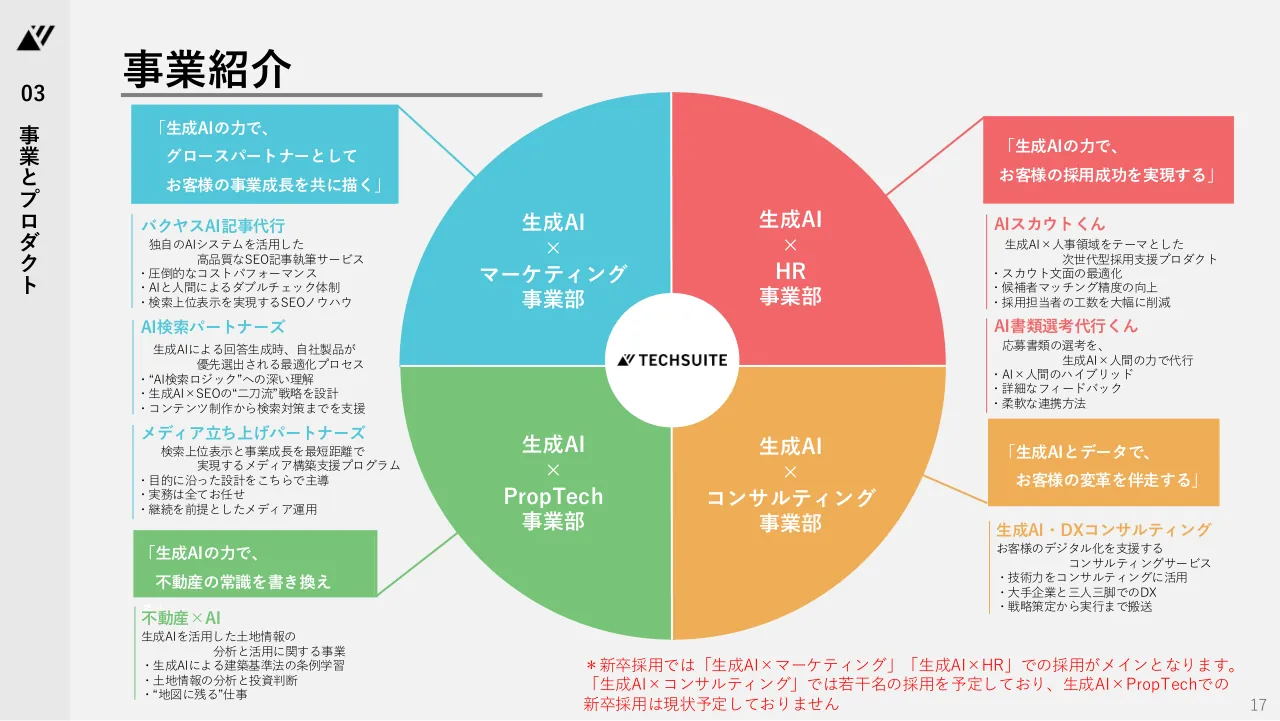 TechSuite 会社説明資料 17ページ